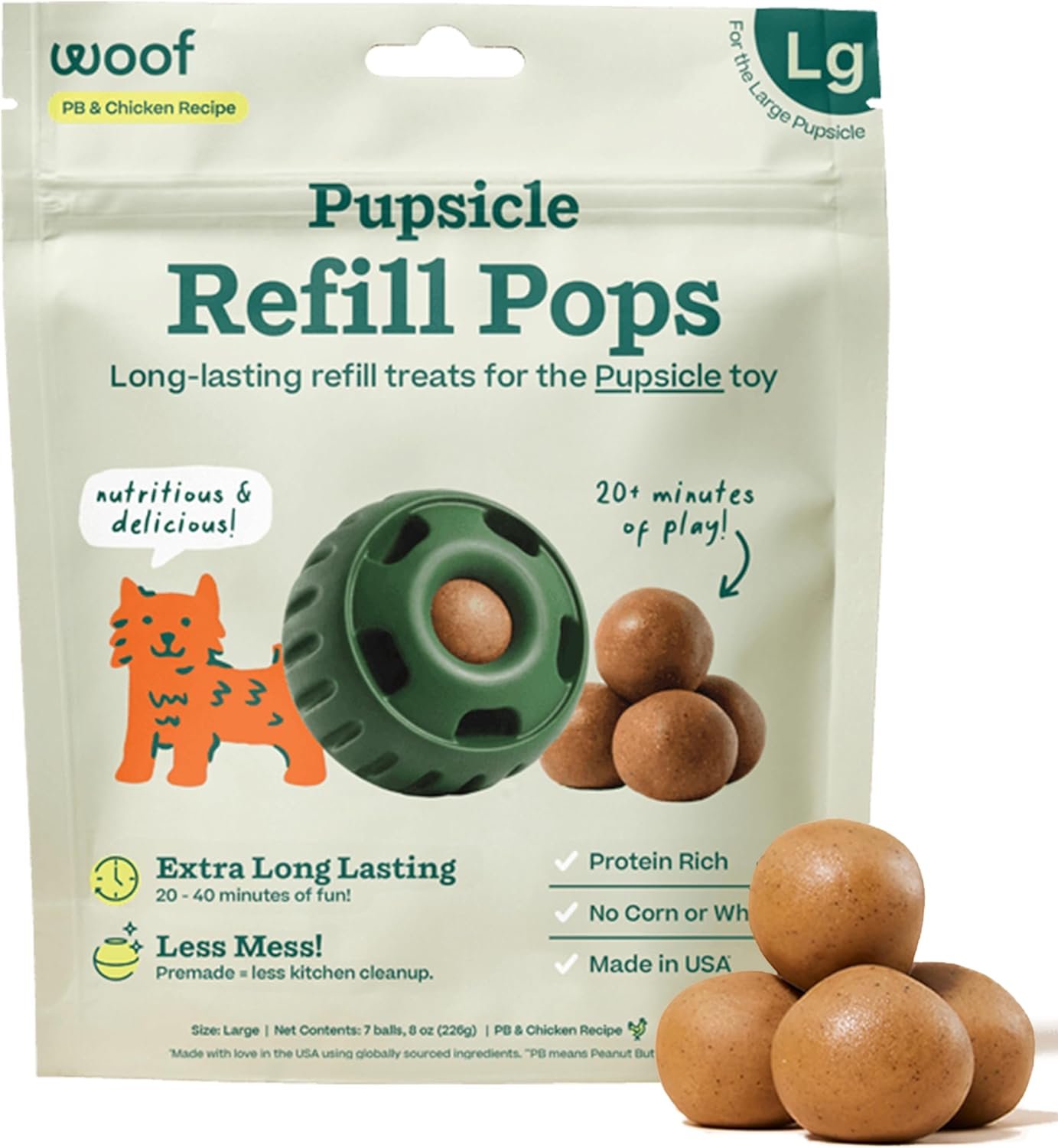 Woof pupsicle refill bag